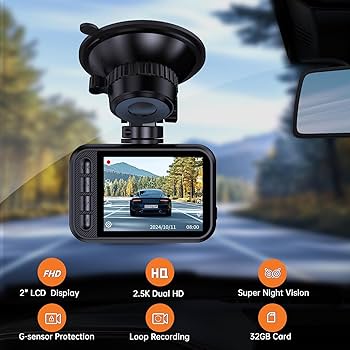 Amazon.com: E-YEEGER Dash Cam Front and Rear, 2.5K Dual Dash